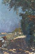 Pier Leone Ghezzi Boats along the shore oil painting on canvas